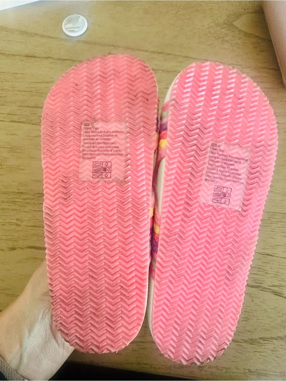 Janie and Jack White Slides with Pink, Purple, Yellow & Mint Braided Accents